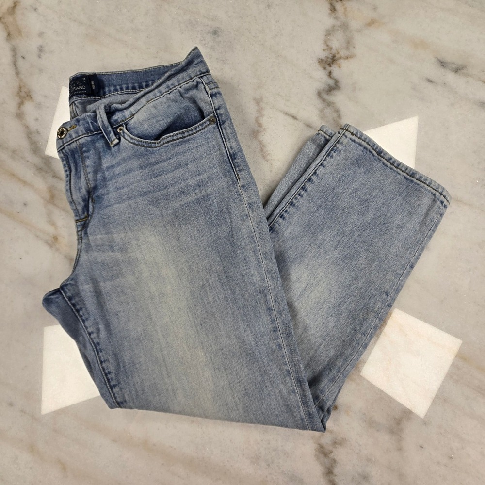 Lucky Brand Sweet Crop Jeans Women 10/30 Blue Denim Mid Rise Casual Chic Coastal